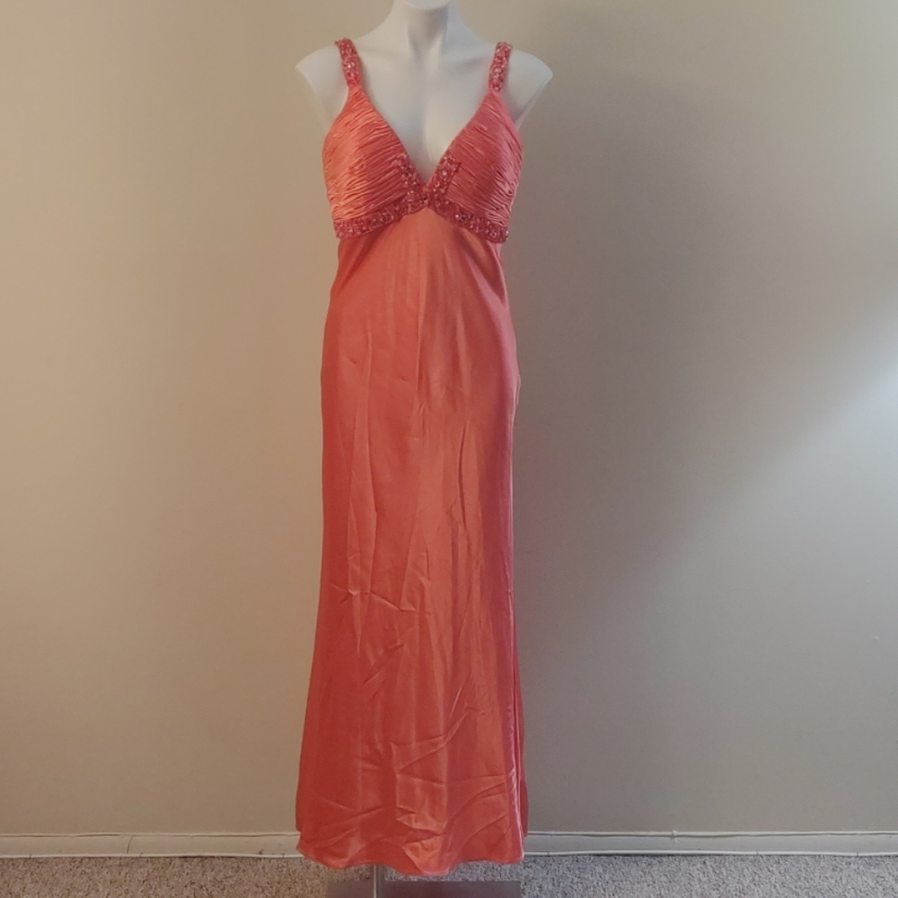 Dave & Johnny salmon Prom Dress